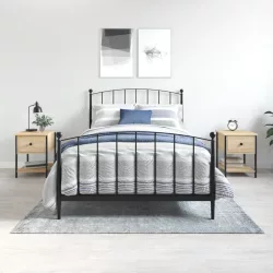   2 db sonoma tölgy színű szerelt fa éjjeliszekrény 34x35,5x45 cm