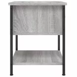 2 db szürke sonoma színű szerelt fa éjjeliszekrény 34x35,5x45cm