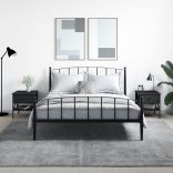 2 db fekete szerelt fa éjjeliszekrény 40 x 42 x 45 cm