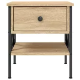 sonoma tölgy színű szerelt fa éjjeliszekrény 40 x 42 x 45 cm