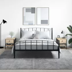   2 db sonoma tölgy színű szerelt fa éjjeliszekrény 40x42x45 cm