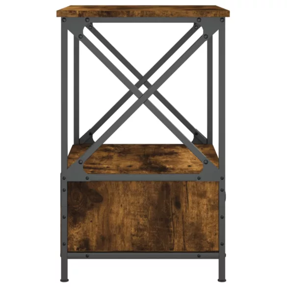 füstös tölgy színű szerelt fa éjjeliszekrény 50 x 41 x 65 cm