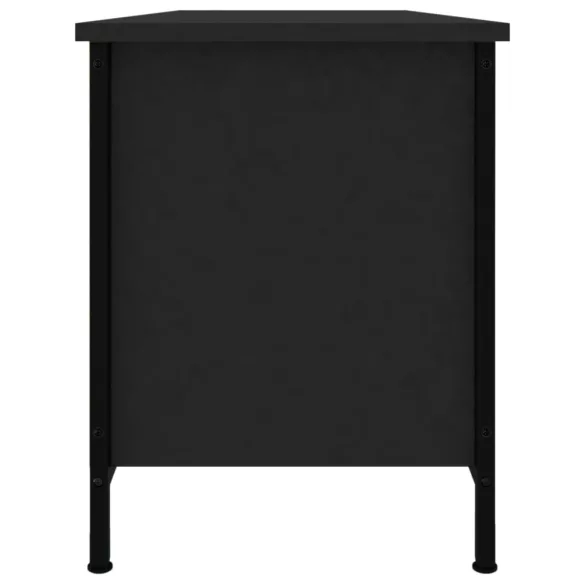 fekete szerelt fa TV-szekrény 102x35x45 cm