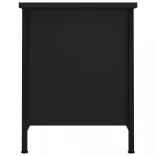 fekete szerelt fa TV-szekrény ajtókkal 60x35x45 cm