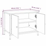 fekete szerelt fa TV-szekrény ajtókkal 60x35x45 cm