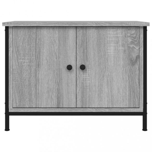 szürke sonoma színű szerelt fa TV-szekrény ajtókkal 60x35x45 cm