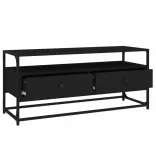 fekete szerelt fa TV-szekrény 100 x 35 x 45 cm