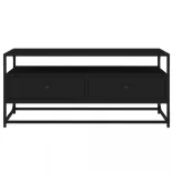 fekete szerelt fa TV-szekrény 100 x 35 x 45 cm