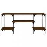 barna tölgyszínű szerelt fa TV-szekrény 102 x 35 x 45,5 cm