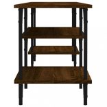 barna tölgyszínű szerelt fa TV-szekrény 102 x 35 x 45,5 cm