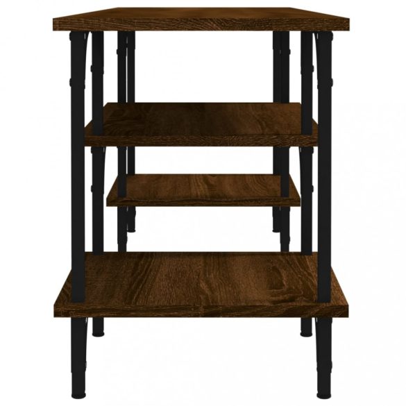 barna tölgyszínű szerelt fa TV-szekrény 102 x 35 x 45,5 cm