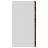 “Lyon” füstös tölgy színű szerelt fa fali üvegszekrény