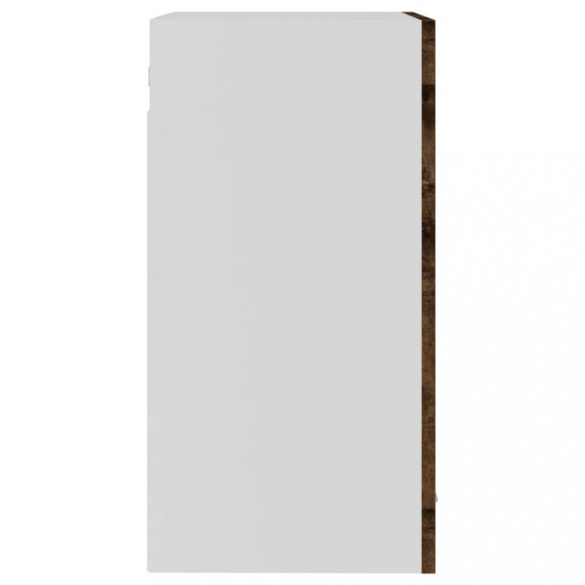 “Lyon” füstös tölgy színű szerelt fa fali üvegszekrény