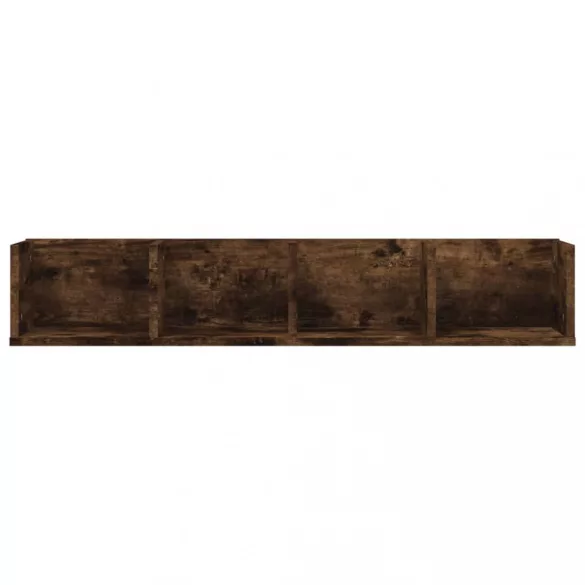 füstös sonoma színű szerelt fa fali CD-polc 100 x 18 x 18 cm