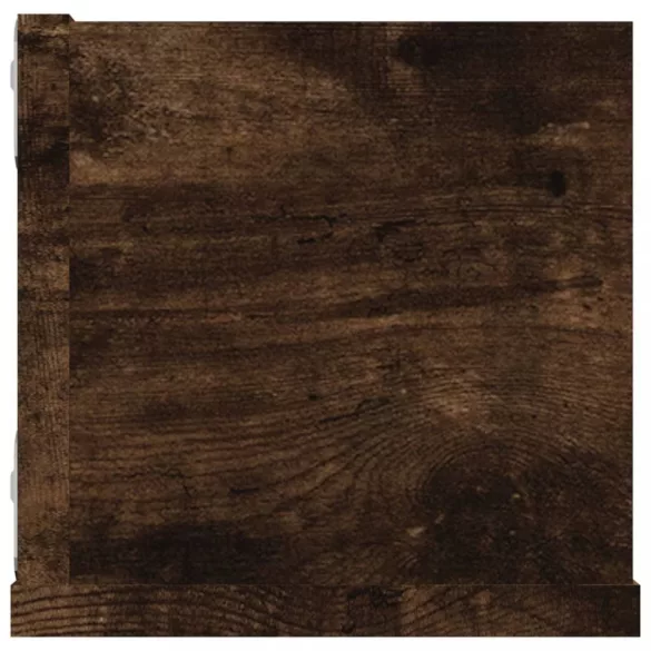 füstös sonoma színű szerelt fa fali CD-polc 100 x 18 x 18 cm