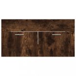 2 részes füstös tölgy színű szerelt fa fürdőszobai bútorszett