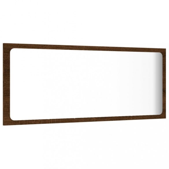 2 részes barna tölgy színű szerelt fa fürdőszobai bútorszett