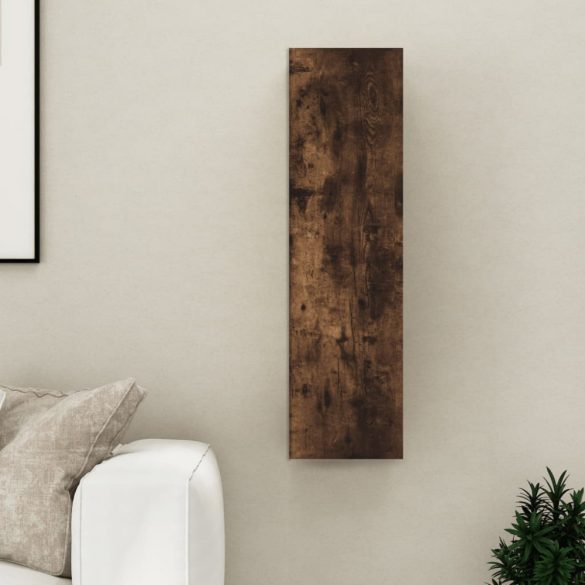 füstös tölgy színű falra szerelhető TV-szekrény 30,5x30x110 cm