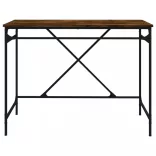 füstös tölgy színű szerelt fa és vas íróasztal 100 x 50 x 75 cm