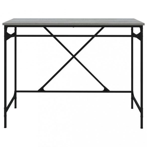 szürke sonoma színű szerelt fa íróasztal 100x50x75 cm