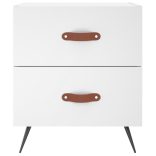 2 db fehér szerelt fa éjjeliszekrény 40 x 35 x 47,5 cm