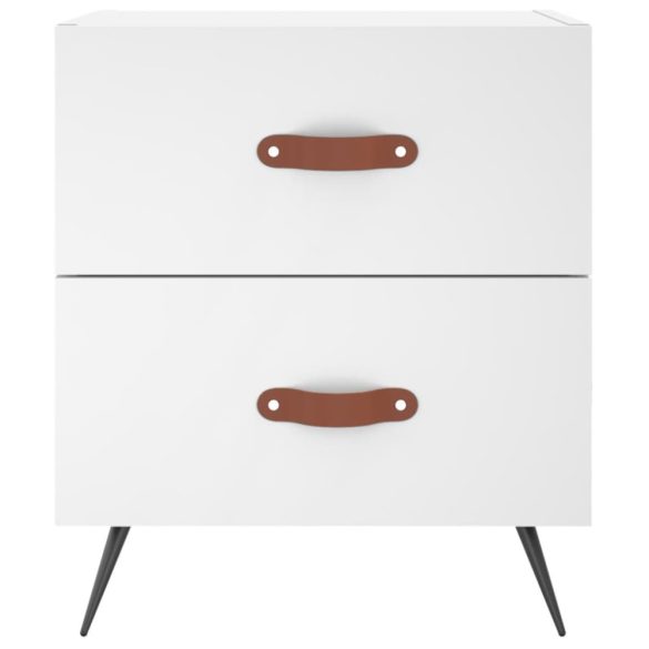 2 db fehér szerelt fa éjjeliszekrény 40 x 35 x 47,5 cm