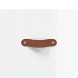 magasfényű fehér szerelt fa éjjeliszekrény 40 x 35 x 47,5 cm