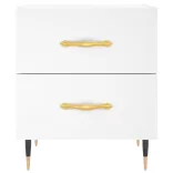 fehér szerelt fa éjjeliszekrény 40 x 35 x 47,5 cm