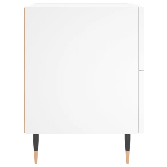 fehér szerelt fa éjjeliszekrény 40 x 35 x 47,5 cm