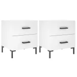 2 db fehér szerelt fa éjjeliszekrény 40 x 35 x 47,5 cm