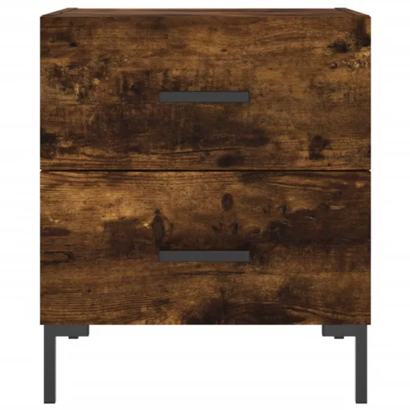 füstös tölgy színű szerelt fa éjjeliszekrény 40 x 35 x 47,5 cm