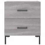 szürke sonoma színű szerelt fa éjjeliszekrény 40 x 35 x 47,5 cm