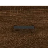 2 db barna tölgyszínű szerelt fa éjjeliszekrény 40x35x47,5 cm