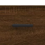 2 db barna tölgyszínű szerelt fa éjjeliszekrény 40x35x47,5 cm