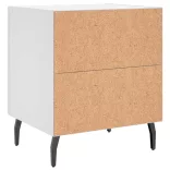 fehér szerelt fa éjjeliszekrény 40 x 35 x 47,5 cm