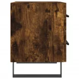 2 db füstös tölgy színű szerelt fa éjjeliszekrény 40x35x47,5 cm