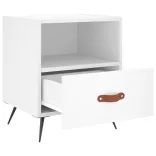 fehér szerelt fa éjjeliszekrény 40 x 35 x 47,5 cm