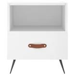 fehér szerelt fa éjjeliszekrény 40 x 35 x 47,5 cm