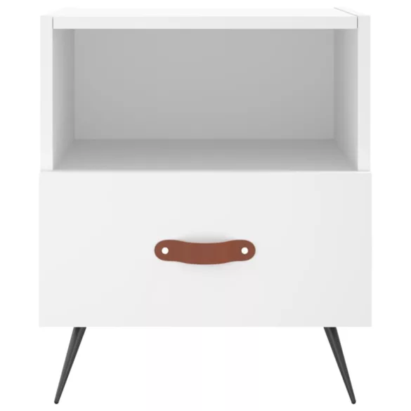 fehér szerelt fa éjjeliszekrény 40 x 35 x 47,5 cm