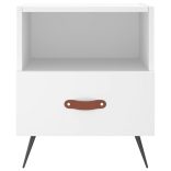 2 db fehér szerelt fa éjjeliszekrény 40 x 35 x 47,5 cm