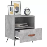 2 db betonszürke szerelt fa éjjeliszekrény 40 x 35 x 47,5 cm