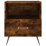 füstös tölgy színű szerelt fa éjjeliszekrény 40 x 35 x 47,5 cm