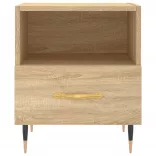2 db sonoma tölgy színű szerelt fa éjjeliszekrény 40x35x47,5 cm