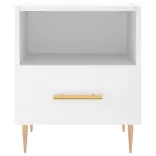 fehér szerelt fa éjjeliszekrény 40 x 35 x 47,5 cm