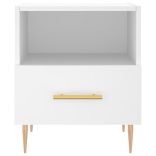 2 db fehér szerelt fa éjjeliszekrény 40 x 35 x 47,5 cm