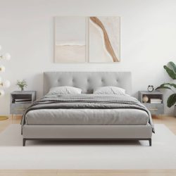   2 db betonszürke szerelt fa éjjeliszekrény 40 x 35 x 47,5 cm