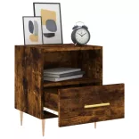 füstös tölgy színű szerelt fa éjjeliszekrény 40 x 35 x 47,5 cm