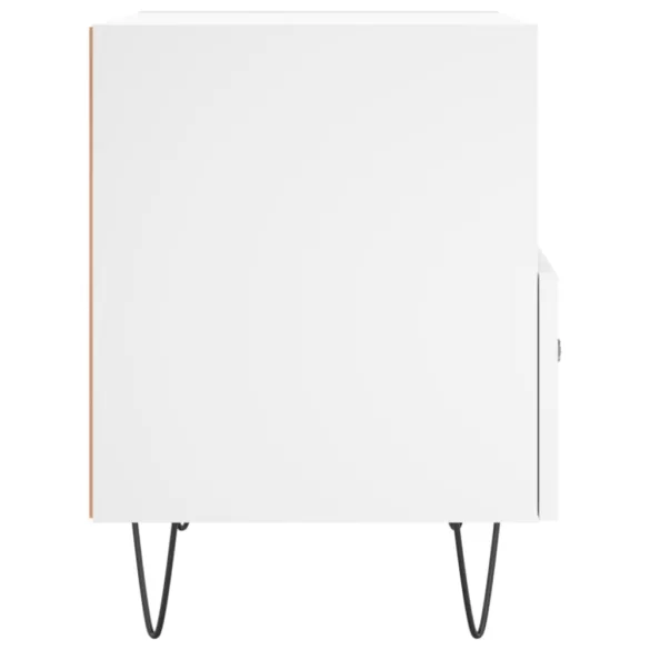 fehér szerelt fa éjjeliszekrény 40 x 35 x 47,5 cm