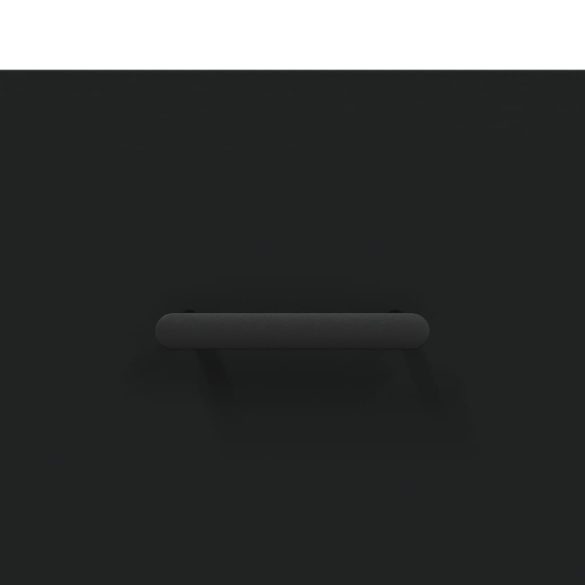 2 db fekete szerelt fa és vas éjjeliszekrény 40 x 35 x 47,5 cm