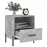 2 db betonszürke szerelt fa éjjeliszekrény 40 x 35 x 47,5 cm